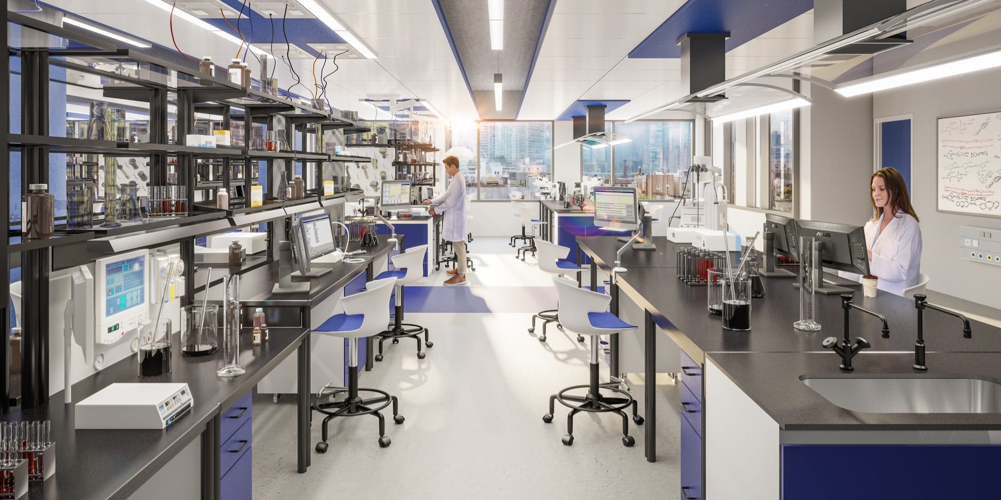 Scientists work in state-of-the-art lab space at Innolabs