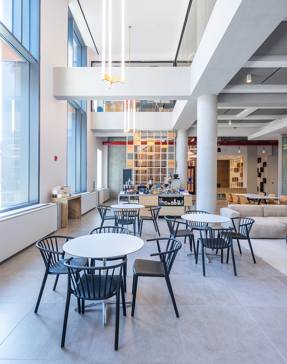 3D rendering of Innolabs' ground floor coffee shop